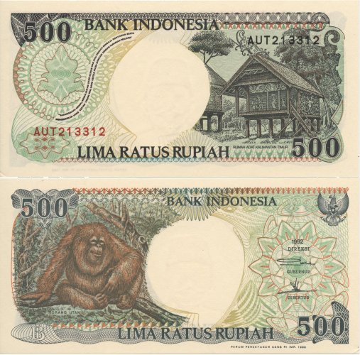 Индонезия 500р. 1992г.