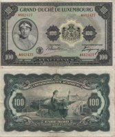 Люксембург 100 франков 1934г. VF